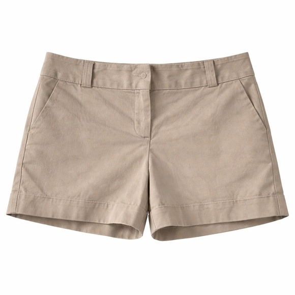 Cuffed Chino Shorts Cotton Stretch Casual Size 8 Outback Red Womens Khaki - Picture 2 of 10